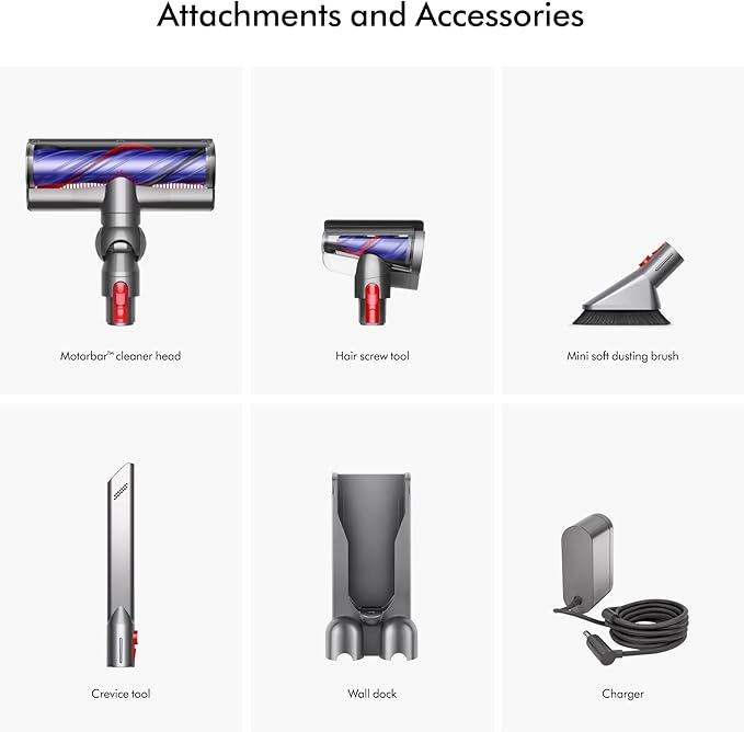 Dyson V8 Plus Cordless Vacuum, Silver/Nickel (Renewed)