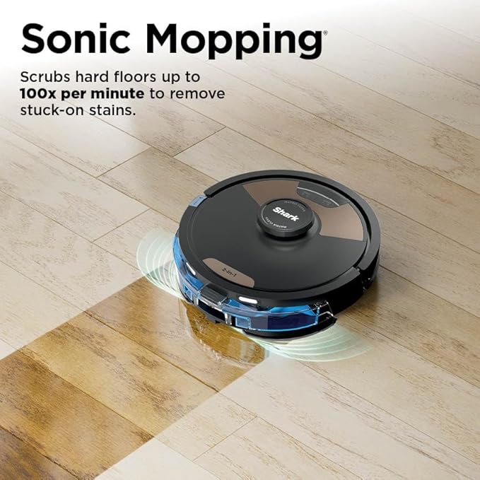 Shark Matrix Plus Robot Vacuum and Mop with Self-Empty HEPA Base, Sonic Mopping, Matrix Clean, Home Mapping, HEPA Bagless Self Empty Base, CleanEdge, for Pet Hair, UR2650WS