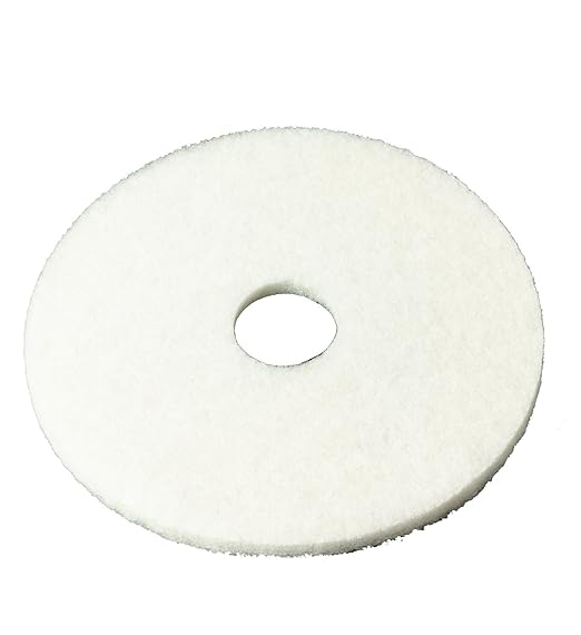 3M White Super Polish Floor Pad 4100, 21", Polish Wood Floors, Spray Cleaning or Dry Buffing Soft Finishes