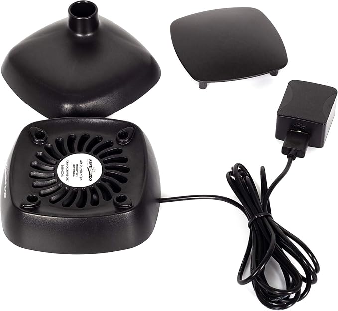 REPTI ZOO Reptile Dehumidifier Glass Terrarium Air Purifier Fan Amphibian Strong Magnetic Mounting Ventilation Fan