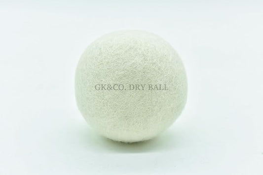 Pack of 4 Wool Laundry Dryer Ball by GK&CO-Reusable Extra Large Premium Natural Fabric Softener, Reduces Clothing Wrinkles, Eco-Friendly~Made of 100% Pure New Zealand Wool~Made in Nepal (4)