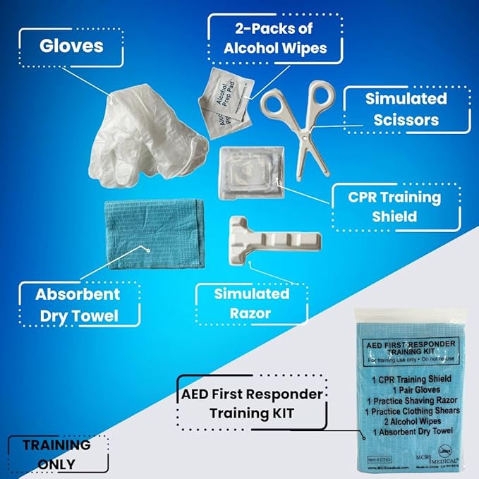 MCR Medical Prestan AED Plus Series, Replacement Pads, & Pack of 10 of CTK3