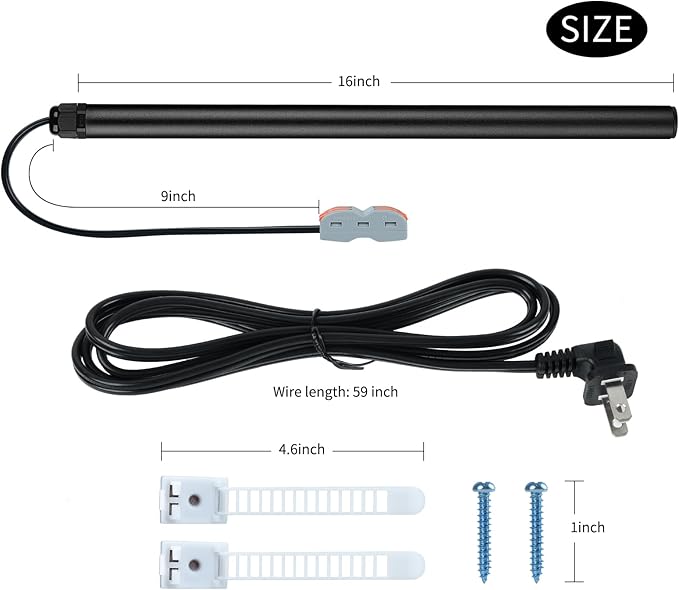 Briidea Safe Dehumidifier Rod, Rod Reducing Humidity with Easy Installation and Plug Cord Easily Threading Through Safe's Hole, 12/16/24 inches Effective Coverage up to 100/150/300 Ft³