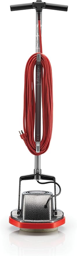 Oreck Commercial Orbiter Hard Floor Cleaner Machine, Multi-Purpose Floor Cleaning, Random Orbital Drive, Wide Cleaning Path, 50-Foot Long Cord, ORB550MC, Gray/Red