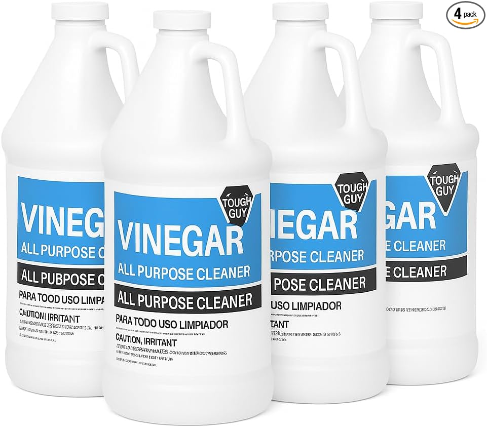 (4 Gallons) Distilled White Cleaning Vinegar – Natural All-Purpose Cleaner for Laundry, Floors & Surfaces – 6% Acidity – Deodorizer & Stain Remover