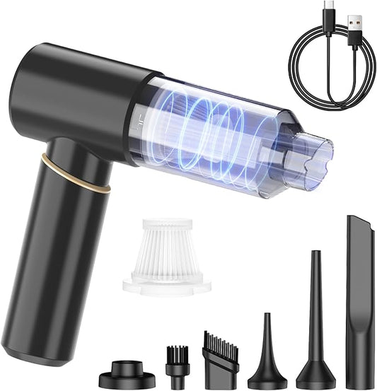 Handheld Vacuum Cordless Rechargeable, Car Vacuum Portable Cordless with Strong Suction15Kpa, Hand Vacuum Ultra-Quiet (75dB), 21min Runtime, Lightweight (1.25 lbs) for Car, Pet Hair, Home