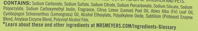 MRS. MEYER'S CLEAN DAY, Dishwasher Lemon Verbena, 11.6 Ounce