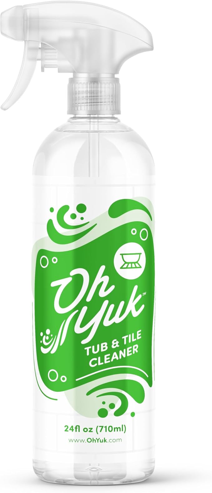 Oh Yuk Tub and Tile Cleaner – All-in-One Spray for Tubs, Tile, Shower Walls, and More | Removes Soap Scum and Residue | Biodegradable, Vegan, Cruelty-Free Formula | Made in USA