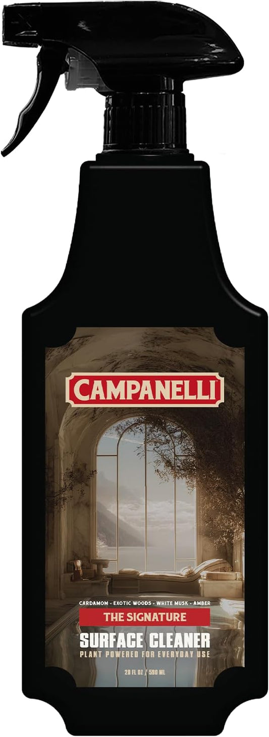 CAMPANELLI Luxury Surface Cleaner – Plant-Powered, Non-Toxic, Eco-Friendly, Safe & Natural Cleaner for Kitchen, Bathroom & Home – 20 oz The Signature Scent