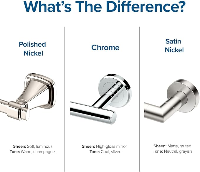 Gatco 4120 Tavern, 24" Towel Bar, Polished Nickel / Wall Mounted Towel Holder for Bathroom