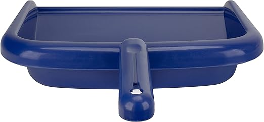 SPARTA Large Handheld Dustpan with Hanging Hole, Heavy-Duty Plastic Dustpan with Wide Lip for Countertops and Surfaces, Plastic, 10 Inches, Blue