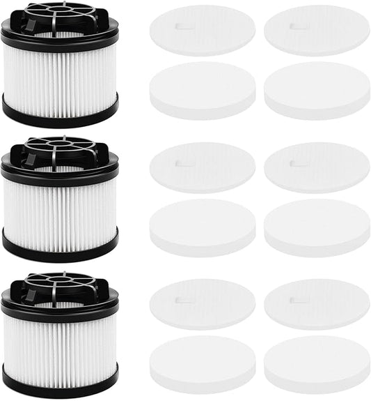 15 Pack LVAC-200 White Vacuum Cleaner Replacement Filter For LEVOIT Cordless Vacuum Cleaner, For Levoit LVAC-200 Cordless Stick Vacuum, Model LSV-V201-WUS