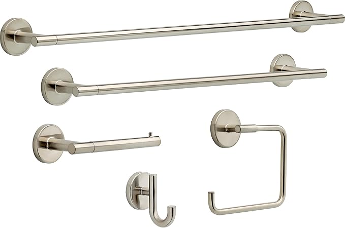 Delta Trinsic (1-Pack) 12" Towel Rack for Bathroom Brilliance Stainless Steel Towel Bar for Bathroom Wall Hand Towel Holder Rod Wall Mounted Kitchen Towel Holder 75912-SS