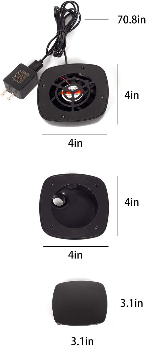 REPTI ZOO Reptile Dehumidifier Glass Terrarium Air Purifier Fan Amphibian Strong Magnetic Mounting Ventilation Fan