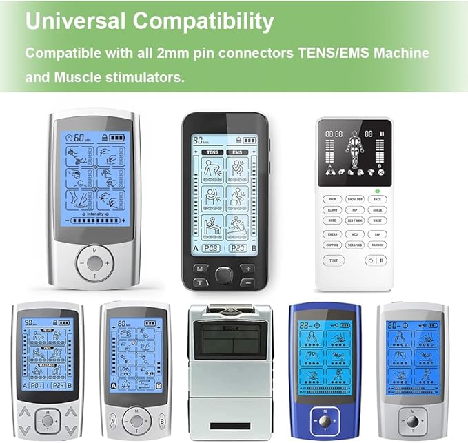 Tens Unit Electrode Pads for Shoulder Waist & Knee 4 * 6" Large Butterfly TENS Unit Pads Reusable Electrode Pads Compatible with TENS 7000, AUVON TENS, 2mm Pin Connector- 4 Pcs