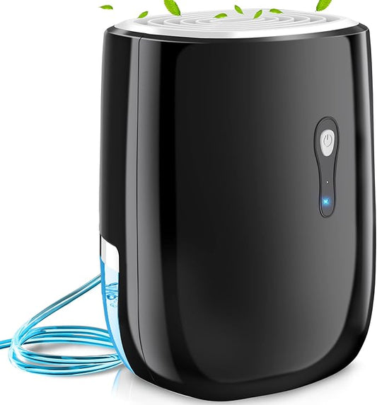 Dehumidifiers for Home 27oz(800ml) Small Auto Shut off Dehumidifiers with Drain Hose,Portable Ultra Quiet Mini Dehumidifier Effective for Bathroom, Basement, Garage, RV, Gun Safe, Closet
