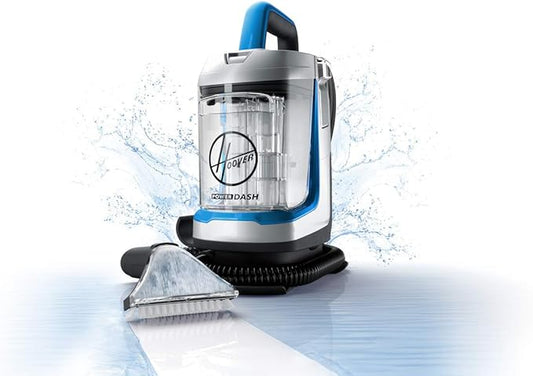 Hoover PowerDash Go Portable Spot Cleaner, Lightweight Carpet and Upholstery Machine, Stain Remover for Pets Stairs and Home, FH13010PC, Blue