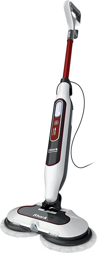 Shark S8201 Steam & Scrub with Steam Blaster Technology All-in-One Hard Floor Steam Mop with 3 Steam Modes & LED Headlights, Red (Renewed)