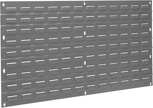 Akro-Mils 30136 Heavy Duty Wall Mount Garage Storage Steel Louvered Panel | Wall Storage Bin Hanging Organizer System for AkroBins, 36-Inch W x 19-Inch H, Grey, Single