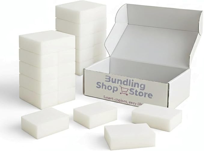 Melamine Sponge- Cleaning Pads 120 Count, High Density, Scratch Free Sponges (100x60x20mm) for Kitchen, Bathroom, Tiles, Walls & Multi-Surface Cleaning
