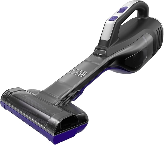 BLACK+DECKER dustbuster Reveal Pet Hair Vacuum, Hand Held Vacuum Cordless Portable for Home and Car, Rechargeable, LED Light, Powerful Suction, Includes Pet Brush and Crevice Tool (HLVD320BP07)