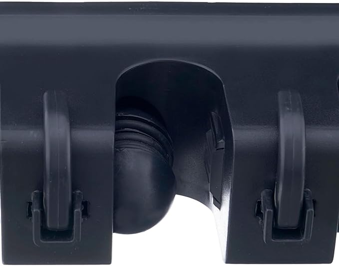 Superio Mop and Broom Holder Wall Mount (Black) Cleaning Tools Wall Organizer, 5 Rack Slots and 6 Hooks for Kitchen Closet Garage Garden and Office