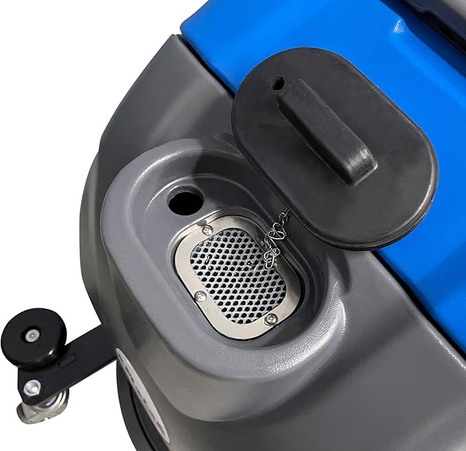 Floor Scrubber Machine with 15'' Brush, Foldable Walk Behind Hand Push Floor Scrubber Machine, good for office/restaurant(EM-25 Blue)