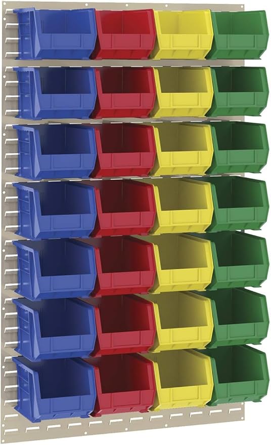 Akro-Mils 30239 AkroBins Plastic Storage Bins, Space-Saving Stackable Bins for Garage, Pantry, Craft Organization, 11-Inch x 8-Inch x 7-Inch, Green, 6-Pack