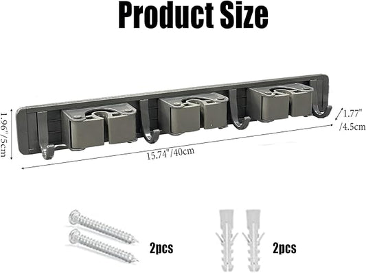 Mop and Broom Holder Wall Mount,Command Broom Holder Hanger Wall Mount,Tool Hangers for Garage Wall