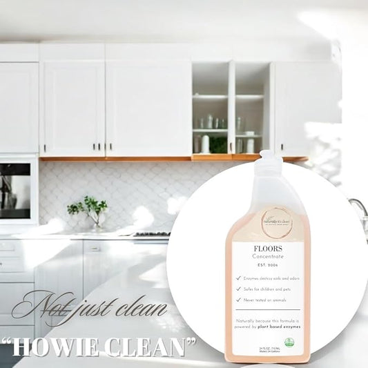 naturally It's clean Floor Cleaner (Makes 24-Gallons) for All Floor Types (Plant Based Enzymes) pH Neutral, Biodegradable, Kids&Pets Safe; Rinse Free, Eliminates Odors