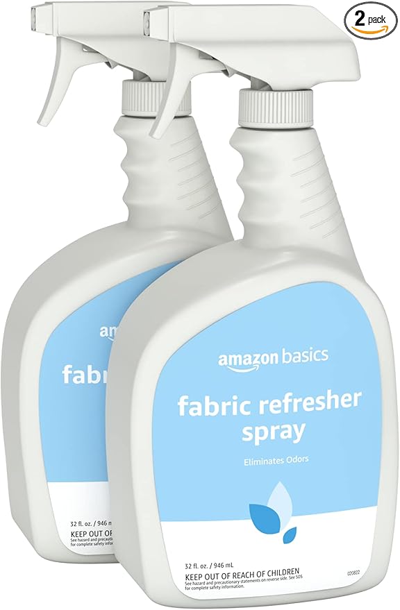 Amazon Basics Fabric Spray, Fabric Freshner, Fresh Scent, 32 fl oz, Pack of 2