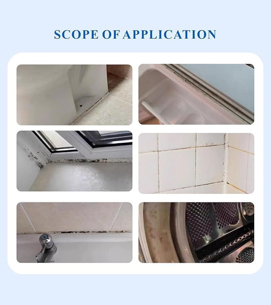 Household Mold Stain Remover Gel,Grout Cleaner Best for Home Kitchen Sink, Bathroom Shower,Front Load Washing Machine, Refrigerator Strips, Silicone Caulk,Sink Sealant(2Pack)