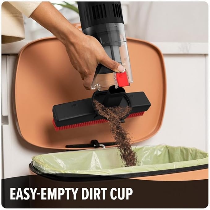 Dirt Devil Broom Vac Cordless Hard Floor Cleaner, Lightweight, Bagless, Rechargeable, Clean Every Corner, Nook, Cranny and Edge, Cordless Vacuum Cleaners for Home Use