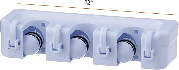 Mop & Broom organizer 3-Slots (White)