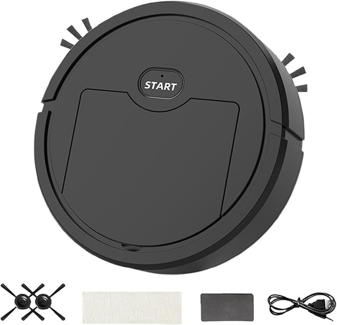 Robot Vacuum and Mop, Robot Vacuum Cleaner, Smart Automatic Sweeping, Multifunctional Structure, Compact & Mini Size, Quality Effecient Cleaning, Lazy-Friendly Cleaning Solution