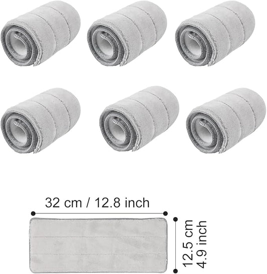 Mop Pads Replacement, 6 Pack mop Head Replacement Washable Microfiber Pads (XF-Padsx6)