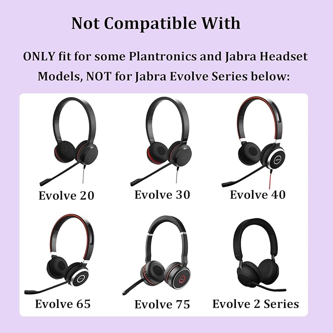 Replacement Ear Pads for Plantronics Headset Foam Ear Cushions Compatible with Plantronics Blackwire C320 3210 3220 3320 3225 HW251N HW261N HW510 HW520 HW720 H251N H261N H351N Headphones (10 Pack)
