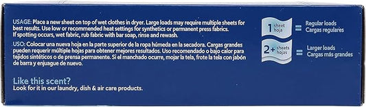 Clorox Fraganzia Fabric Softener Dryer Sheets, Ocean Scent - Wrinkle Reducing Scented Softening Laundry Dryer Sheets for Great Smelling Clothes, 105 Count - 6 Pack