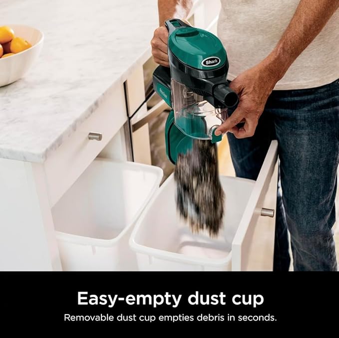 Shark Corded Stick Vacuum, Ultra-Lightweight, Swivel Steering, Powerful Deep-Cleaning, Floor-to-Ceiling Versatility, Converts to a Handheld Vacuum, Carpets & Hardfloor, Green, CS110EM