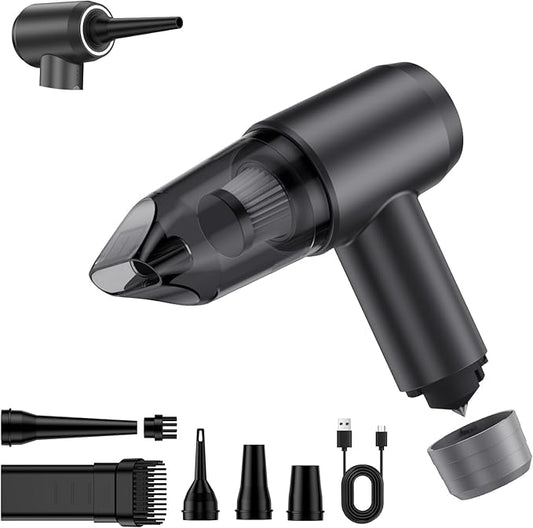 Fanisic Car Vacuum Handheld Vacuum Cleaner/Air Duster, 18000PA Strong Suction with Brushless Motor, Rechargeable Dust Buster/Hand Pump Low Noise for Car Detailing Home Office Cleaning