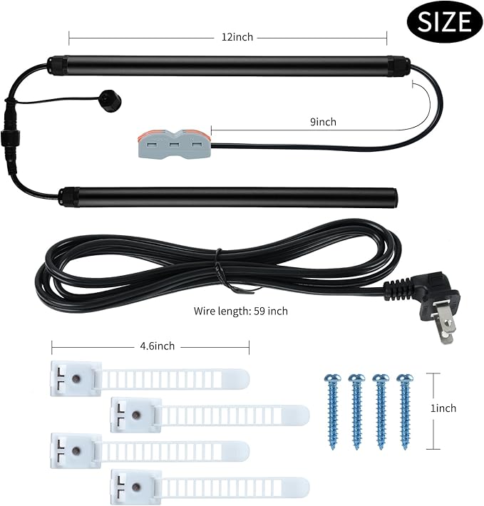 Briidea Safe Dehumidifier Rod, Rod Reducing Humidity with Easy Installation and Plug Cord Easily Threading Through Safe's Hole, 12/16/24 inches Effective Coverage up to 100/150/300 Ft³