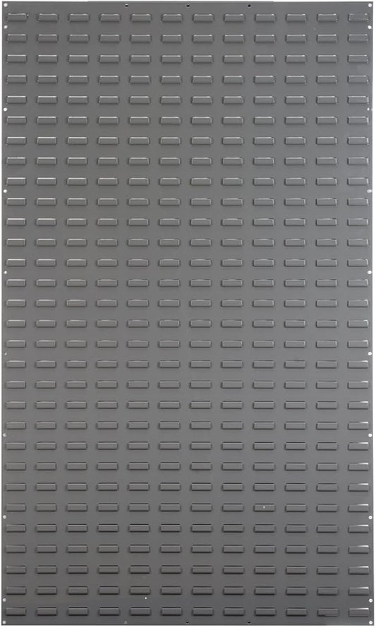 Akro-Mils 30161 Heavy Duty Wall Mount Garage Storage Steel Louvered Panel | Wall Storage Bin Hanging Organizer System for AkroBins, 36-Inch W x 61-Inch H, Grey, Single