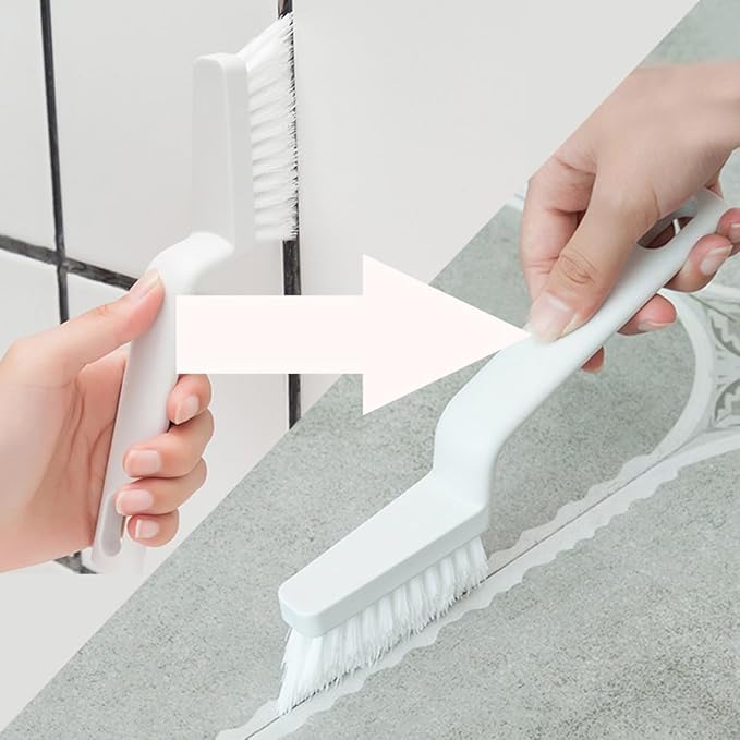 Window Groove Brush Tile Gap Cleaning Brush V-Shaped Hard Bristle Multifunctional for Bathroom Toilet Grout and Household Crevice Cleaning