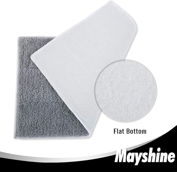 MAYSHINE 12 Pack Microfiber Head Flip Mop Refill Washable Pads Cleaning Replacement for Wet Mop and Dry Dust Mop, Machine Washable, 15.4 X 8.8 Inches, All Surface Cleaning