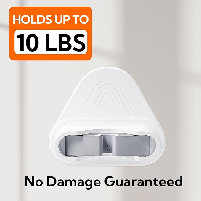 hookay 10lbs Broom and Mop Grippers Wall Hooks, 4 Hangers and 12 Adhesive Strips, Damage-Free No Tools Hanging Organizer for Home Organization, Holds up to 10 lb
