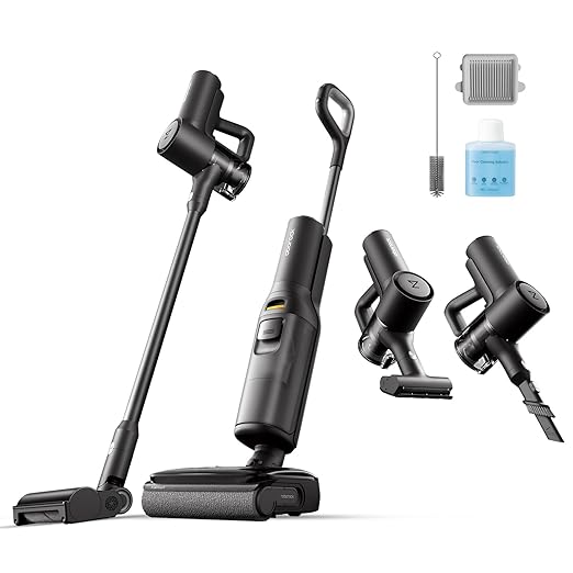 roborock F25 Combo Cordless Wet Dry Vacuum Cleaner, 5-in-1 Stick Vacuum Mop with 180° Lie-Flat, Floor Cleaner Machine with 194°F Hot Air Flash Drying & Self Cleaning, Whole-House Cleaning