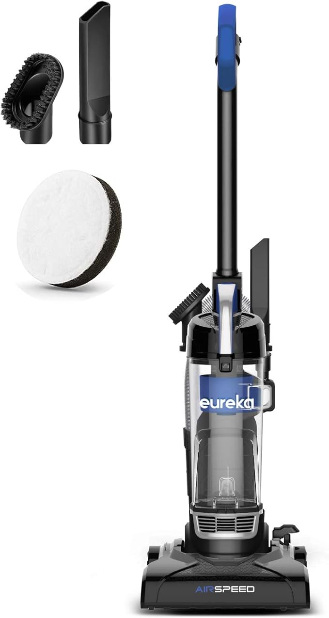 Eureka NEU10AE5 Powerful Bagless Upright Vacuum Cleaner Carpet and Floor, AirSpeed Ultra-Lightweight Vacuum Cleaner, w/ Replacement Filter, Blue