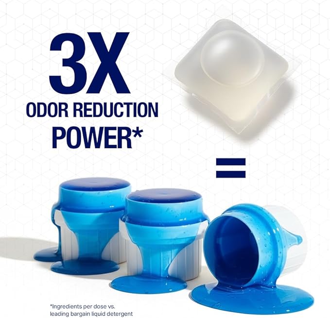 HEX Performance Laundry Packs, Fresh, 75ct - Designed for Activewear, Eco-Friendly, Concentrated Formula