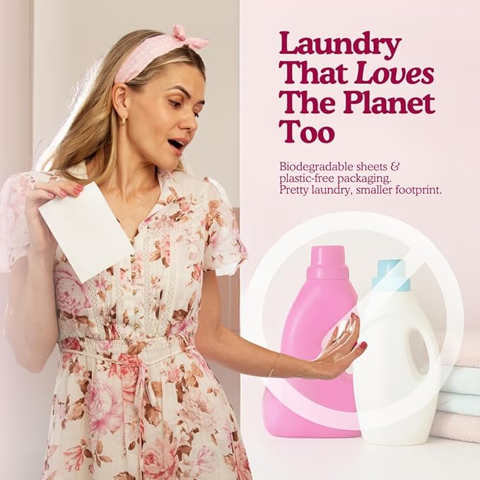 Glory Days Eco Laundry Detergent Sheets Strips – Purely Perfect (Fragrance-Free) | 40 Sheets = Up to 80 Loads | Enzyme-Powered, Plastic-Free, Hypoallergenic | HE, Top & Front Loader | Travel-Friendly