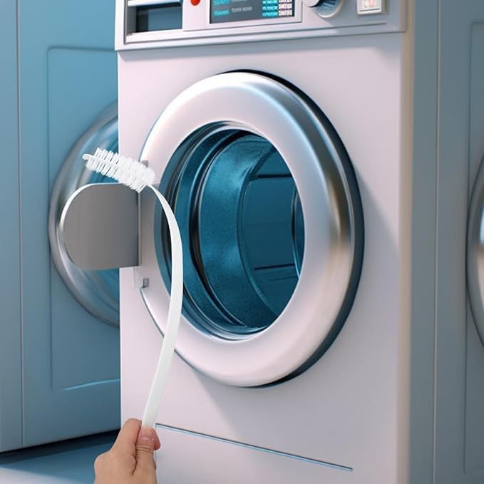 Luxshiny Washing Machine Cleaner Brush Set 2 Pcs Front Load Washer Drum Cleaning Brush with Soft Bristles and Flexible Slit for Effective Washer Dryer Accessories